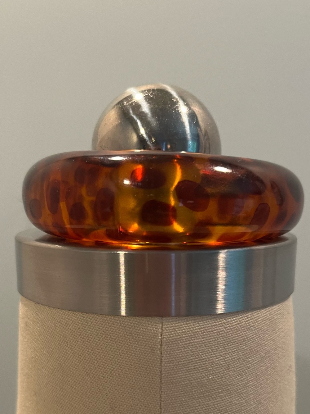 KJL (Kenneth Jay Lane) Tortoise Cheetah Resin Bangle